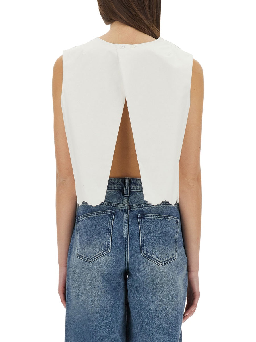 PATOU Cropped Poplin Mini Top