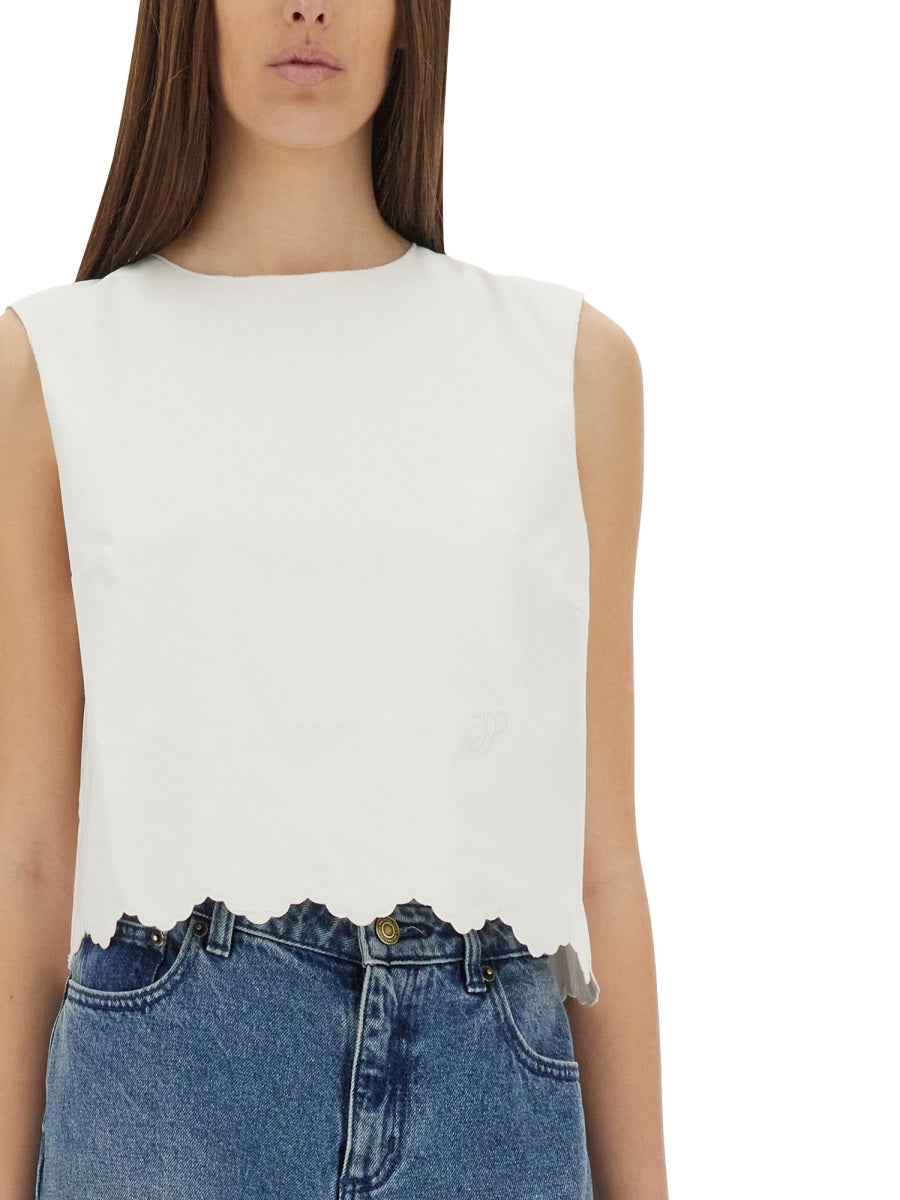 PATOU Cropped Poplin Mini Top