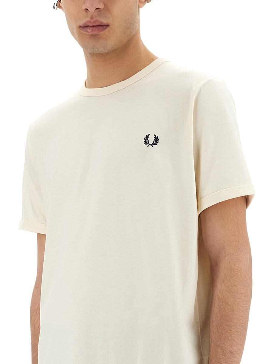 FRED PERRY Men's Ringer T-Shirt - Size L