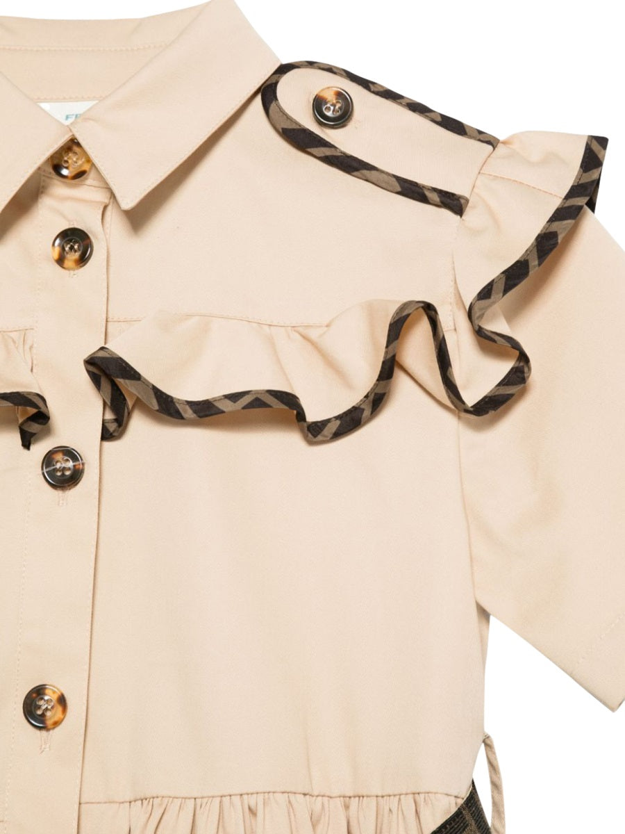 FENDI Mini Gabardine Stre Suit for Girls