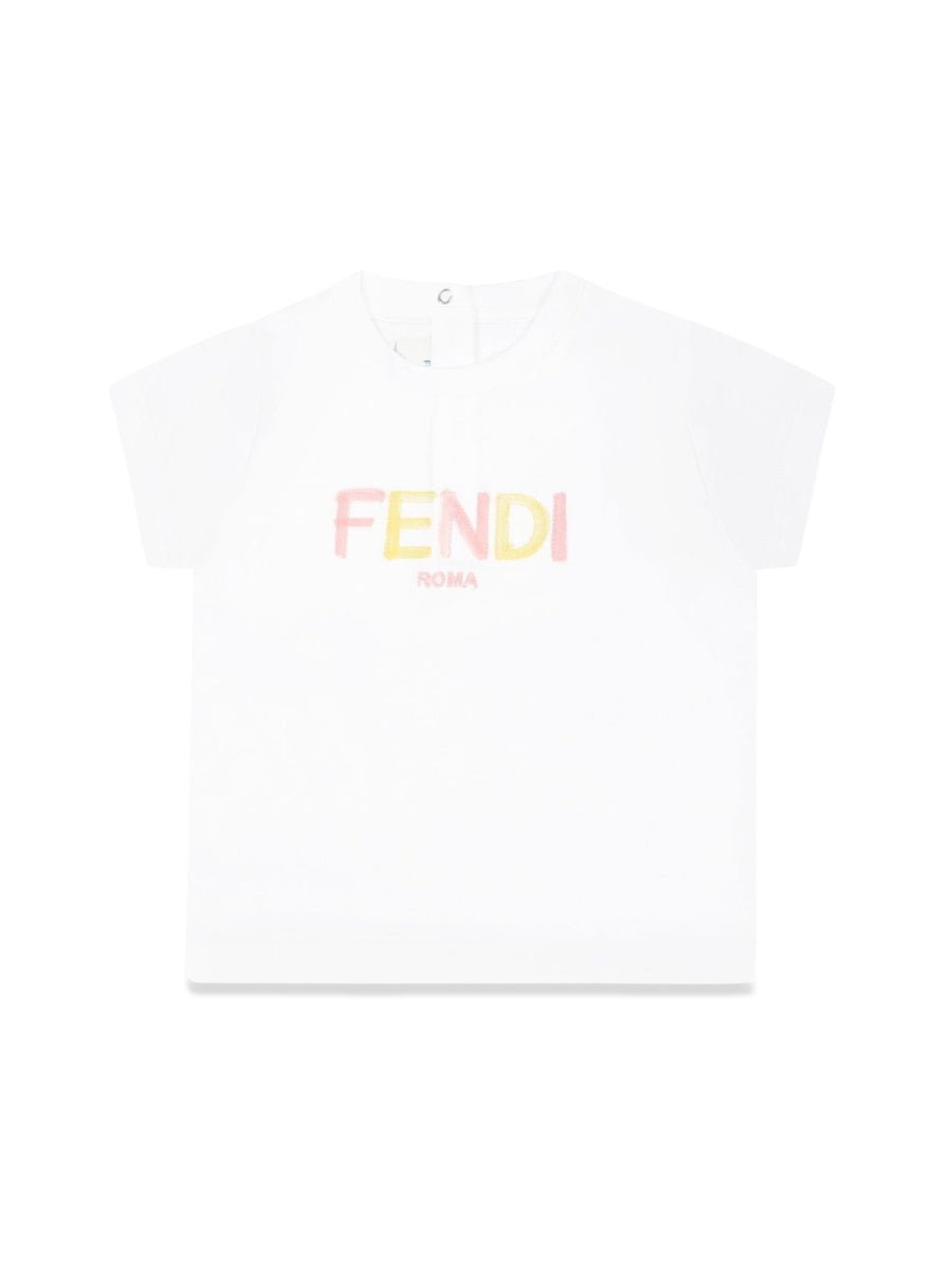FENDI Mini Dyed Cotton T-Shirt for Girls