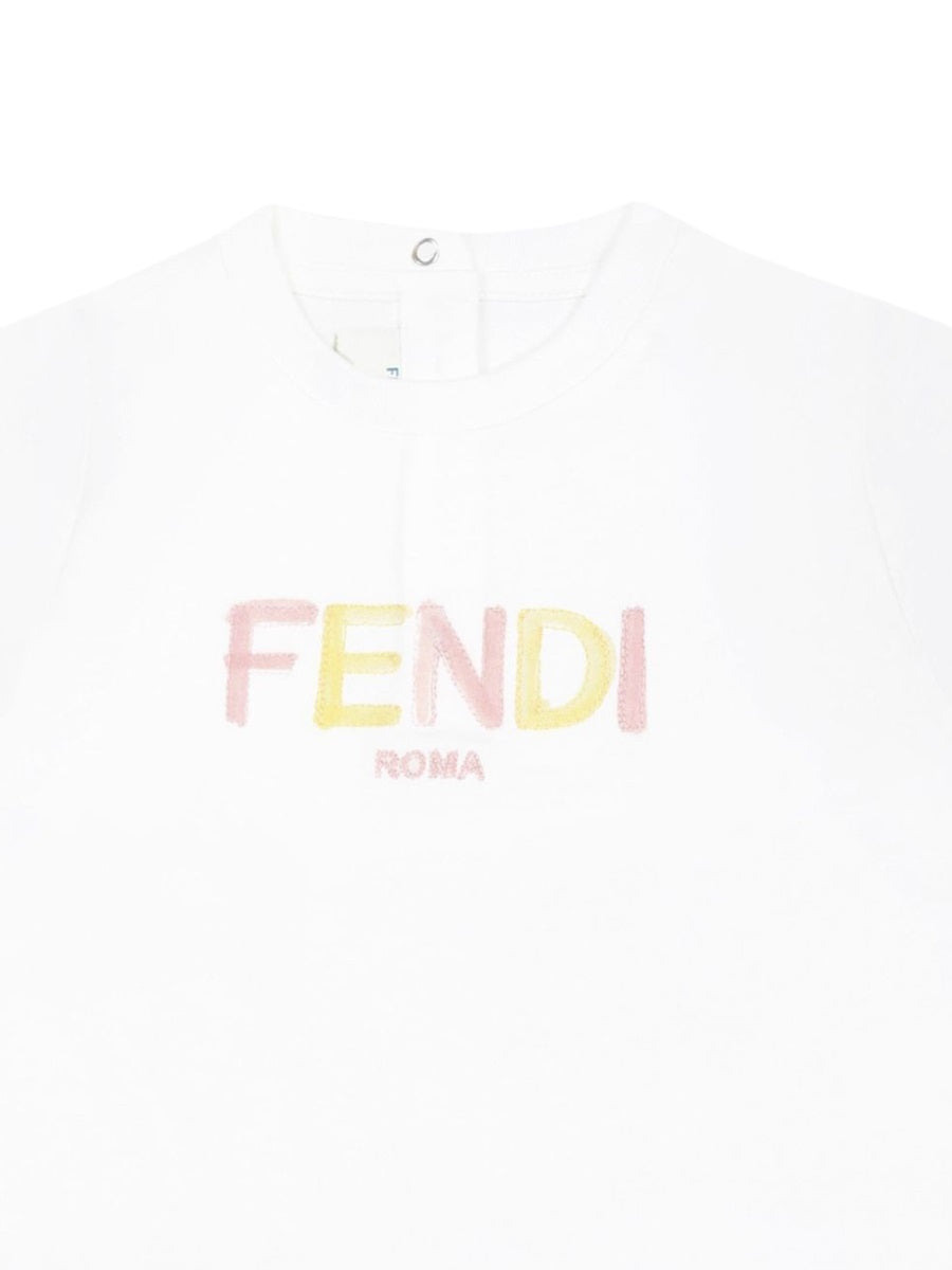 FENDI Mini Dyed Cotton T-Shirt for Girls