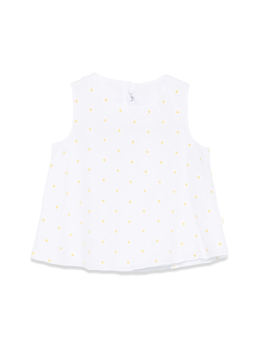 IL GUFO Girls' Short Sleeve Cotton Shirt