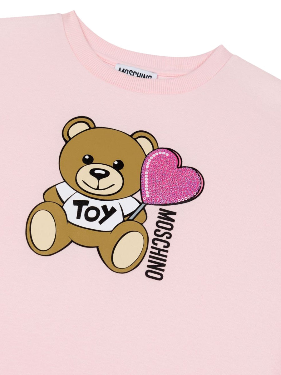 MOSCHINO Girls' Mini Dress - Soft Cotton Casual Style