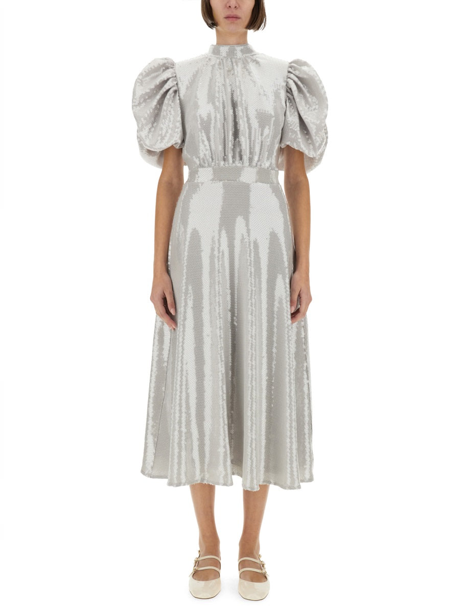 ROTATE BIRGERCHRISTENSEN MIDI DRESS WITH SEQUINS