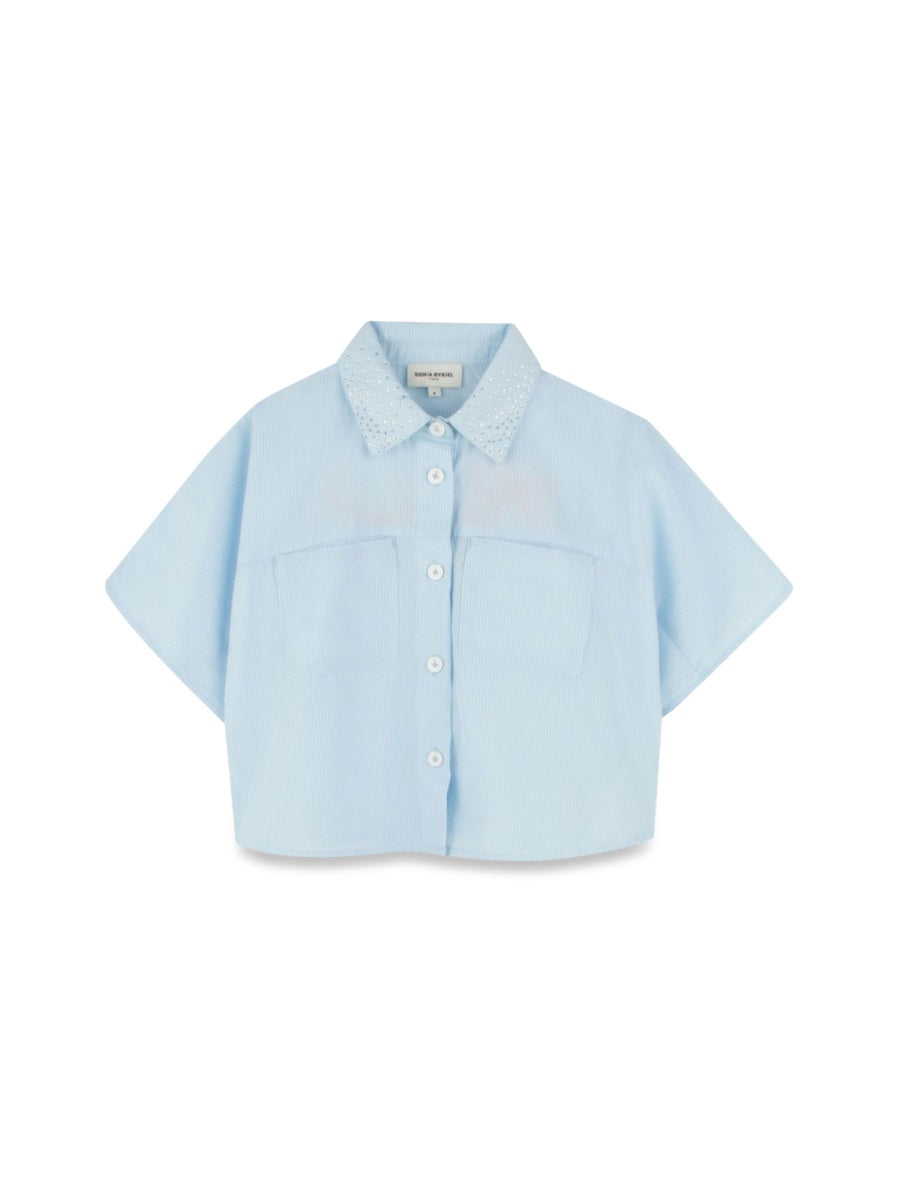 SONIA RYKIEL Mini Cotton Short Sleeve Shirt for Kids