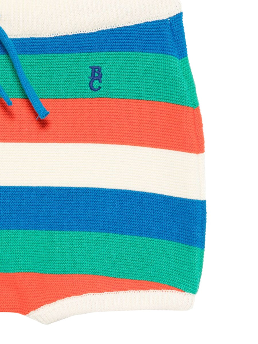 BOBO CHOSES Mini Striped Knit Shorts