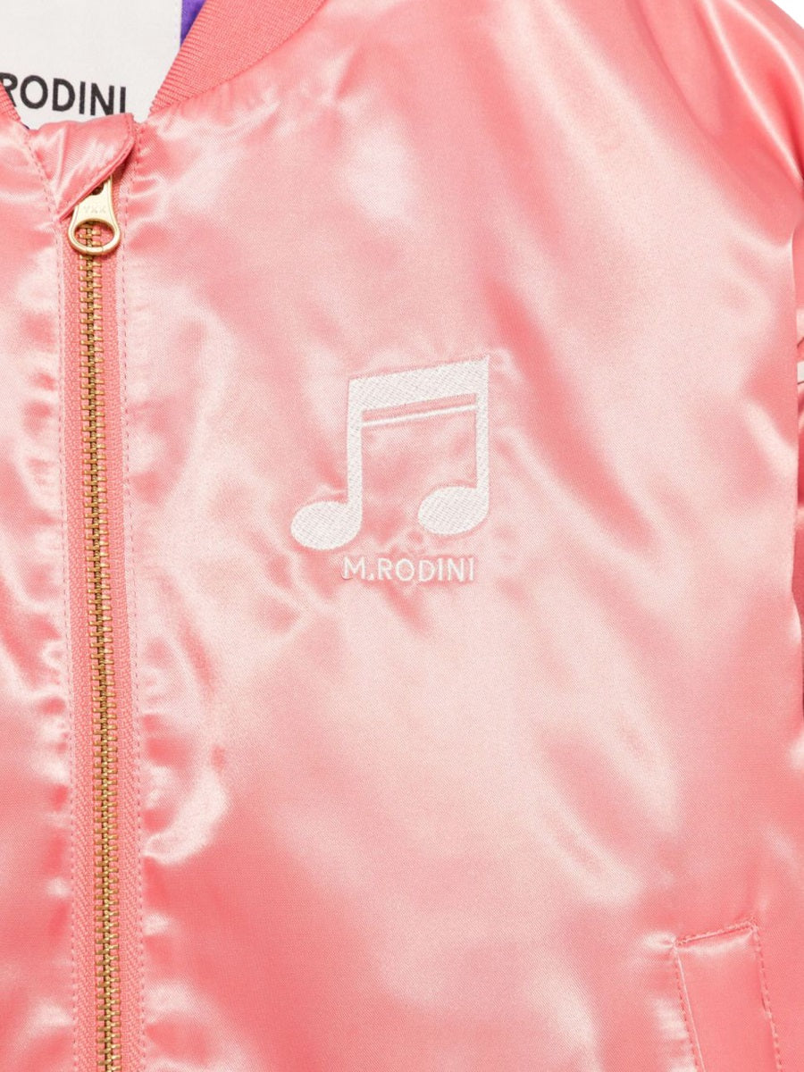 MINI RODINI Mini Chenille Baseball Jacket for Girls