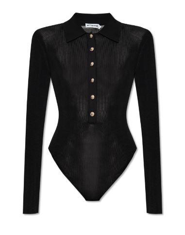 SELF-PORTRAIT Button Placket Classic Collar Long Sleeve Shirt