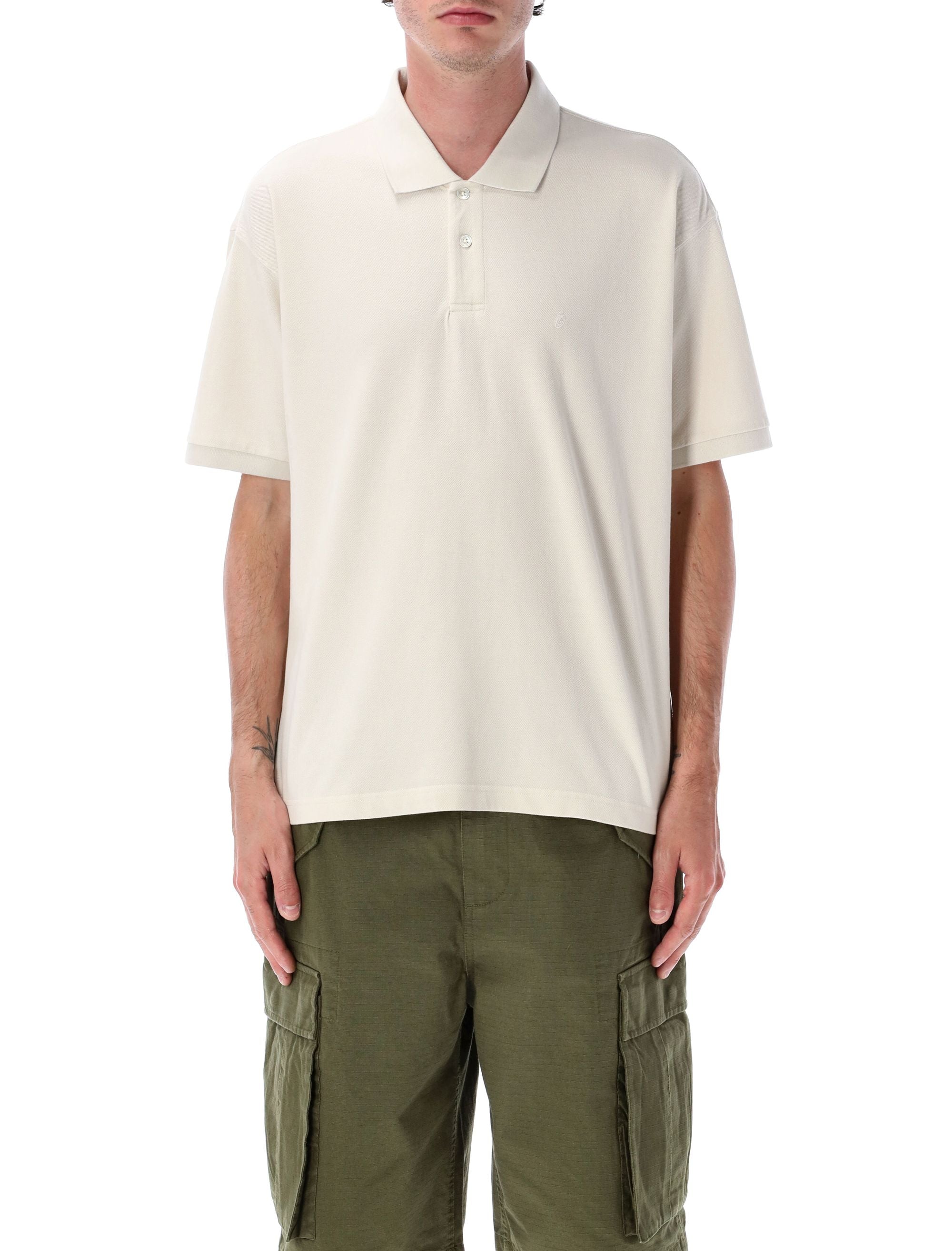 STUSSY Classic Pique Polo Shirt - Men's Loose Fit