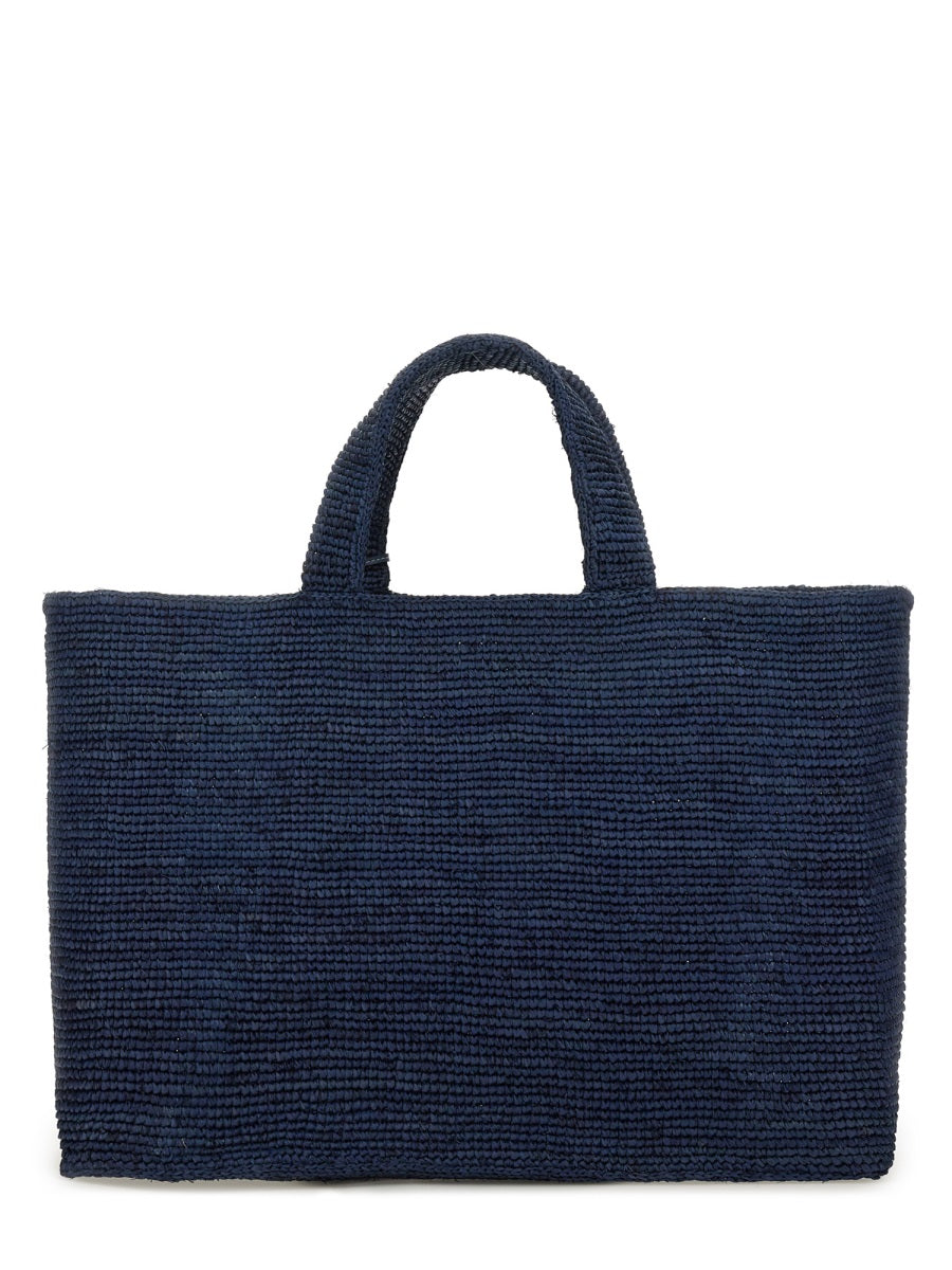 MANEBI Large Raffia Handbag 'Sunset'