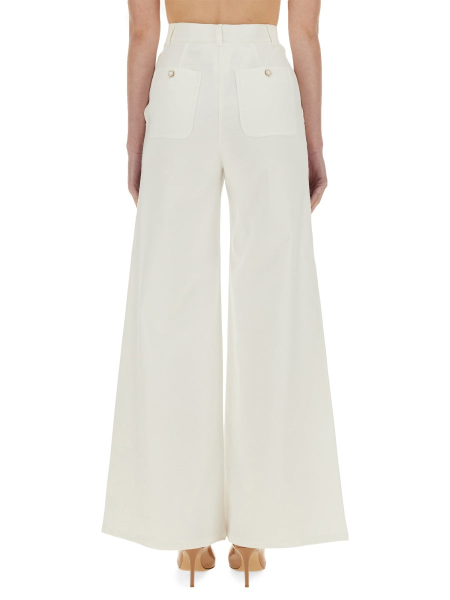 MAX MARA Flare Fit Wide Pants for Women - Size 40