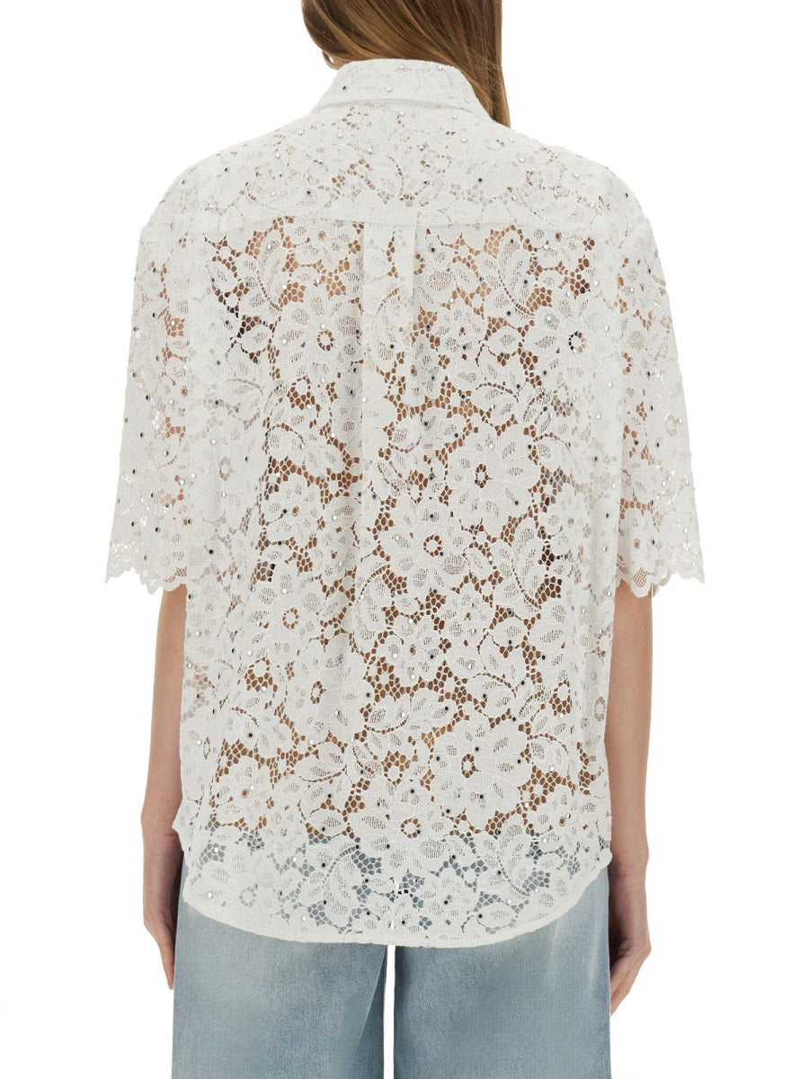 MICHAEL BY MICHAEL KORS Floral Lace Oversize Fit Shirt
