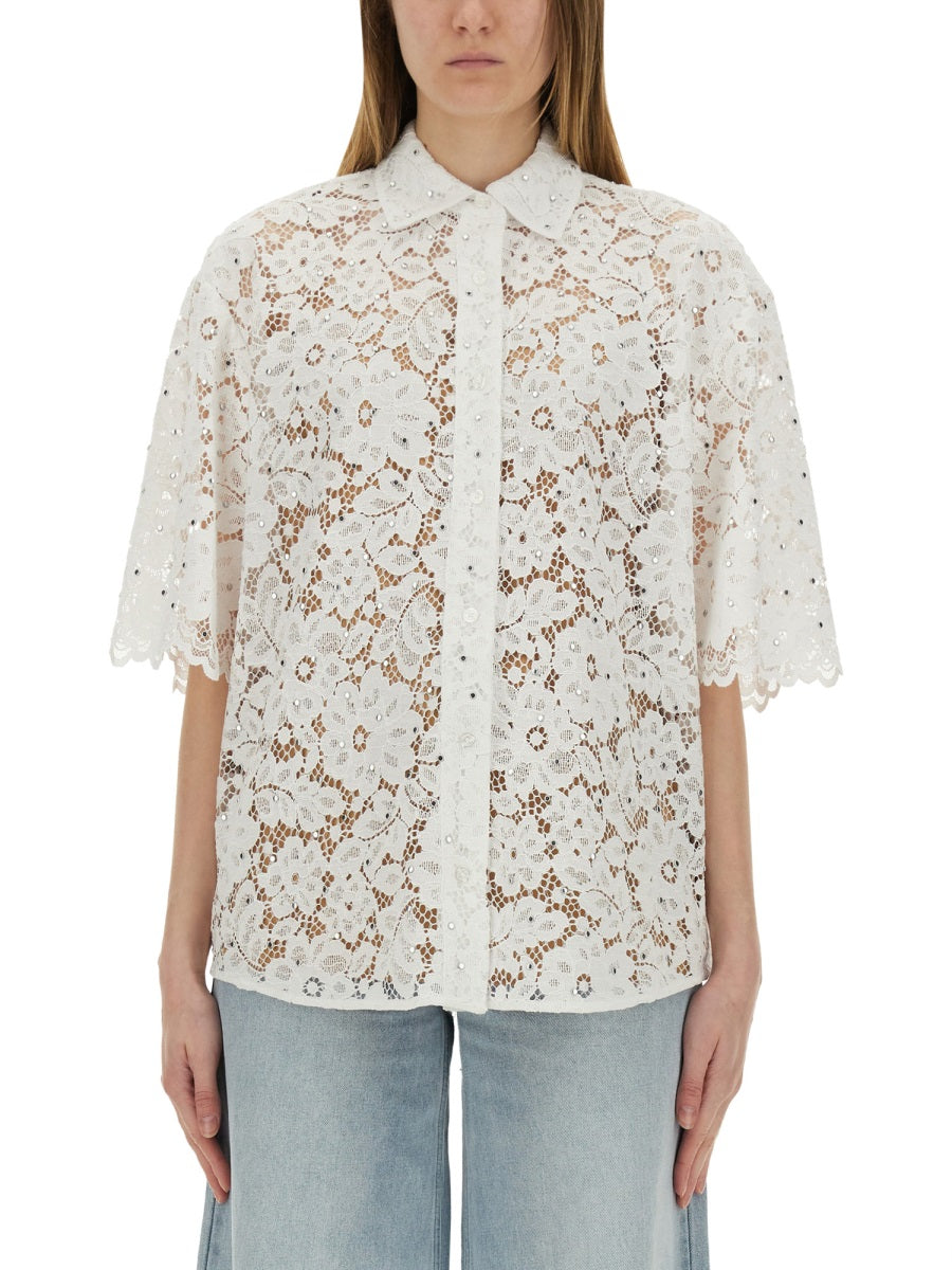 MICHAEL BY MICHAEL KORS Floral Lace Oversize Fit Shirt