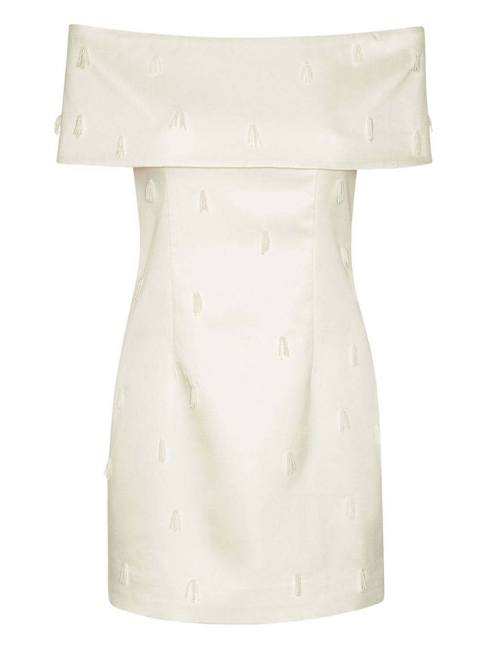 ROTATE BIRGERCHRISTENSEN Off-Shoulder Beaded Mini Dress - Size 34