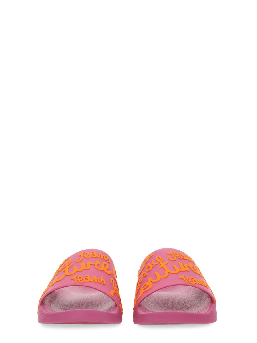 VERSACE JEANS COUTURE Fashion Slide Sandal with Logo