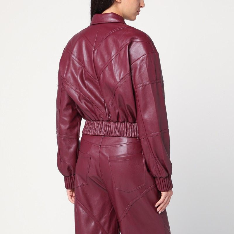 ROTATE BIRGERCHRISTENSEN Eco-Leather Mini Bomber Jacket