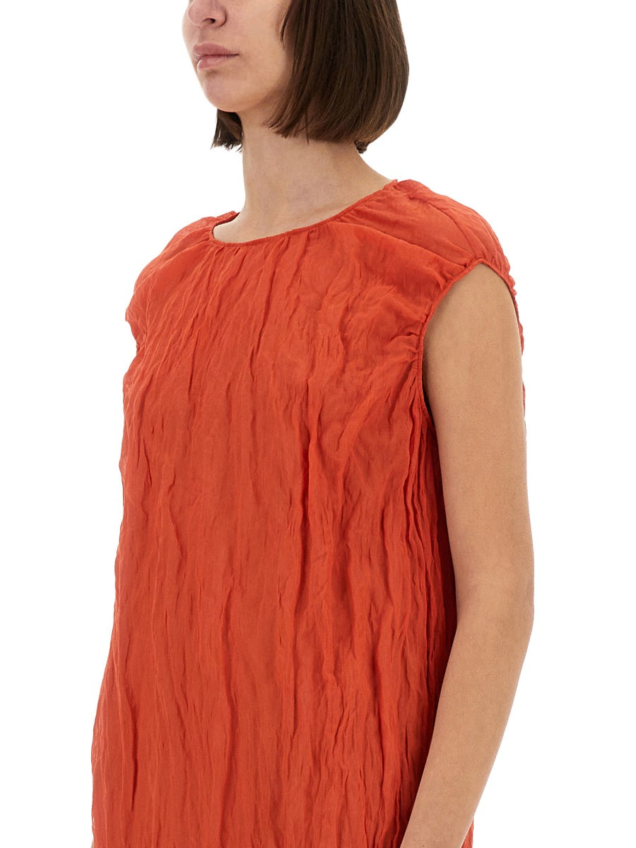 ALYSI Metallic Gauze Longuette Dress - Relaxed Fit