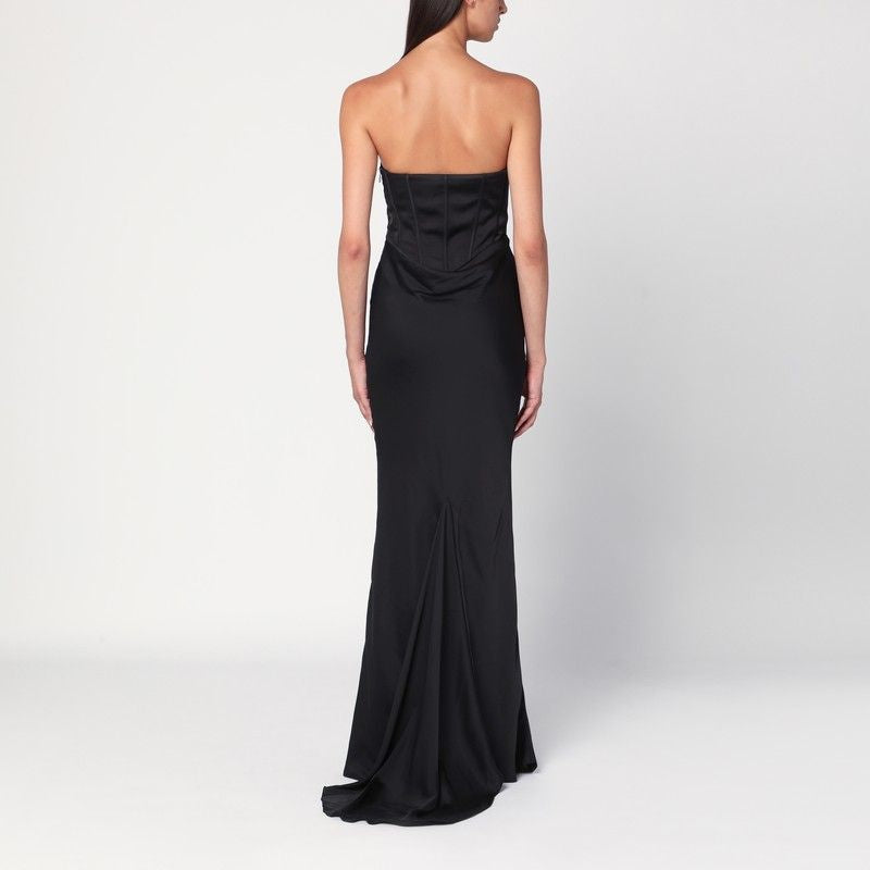 ROTATE BIRGERCHRISTENSEN Elegant Long Dress with Fitted Corset