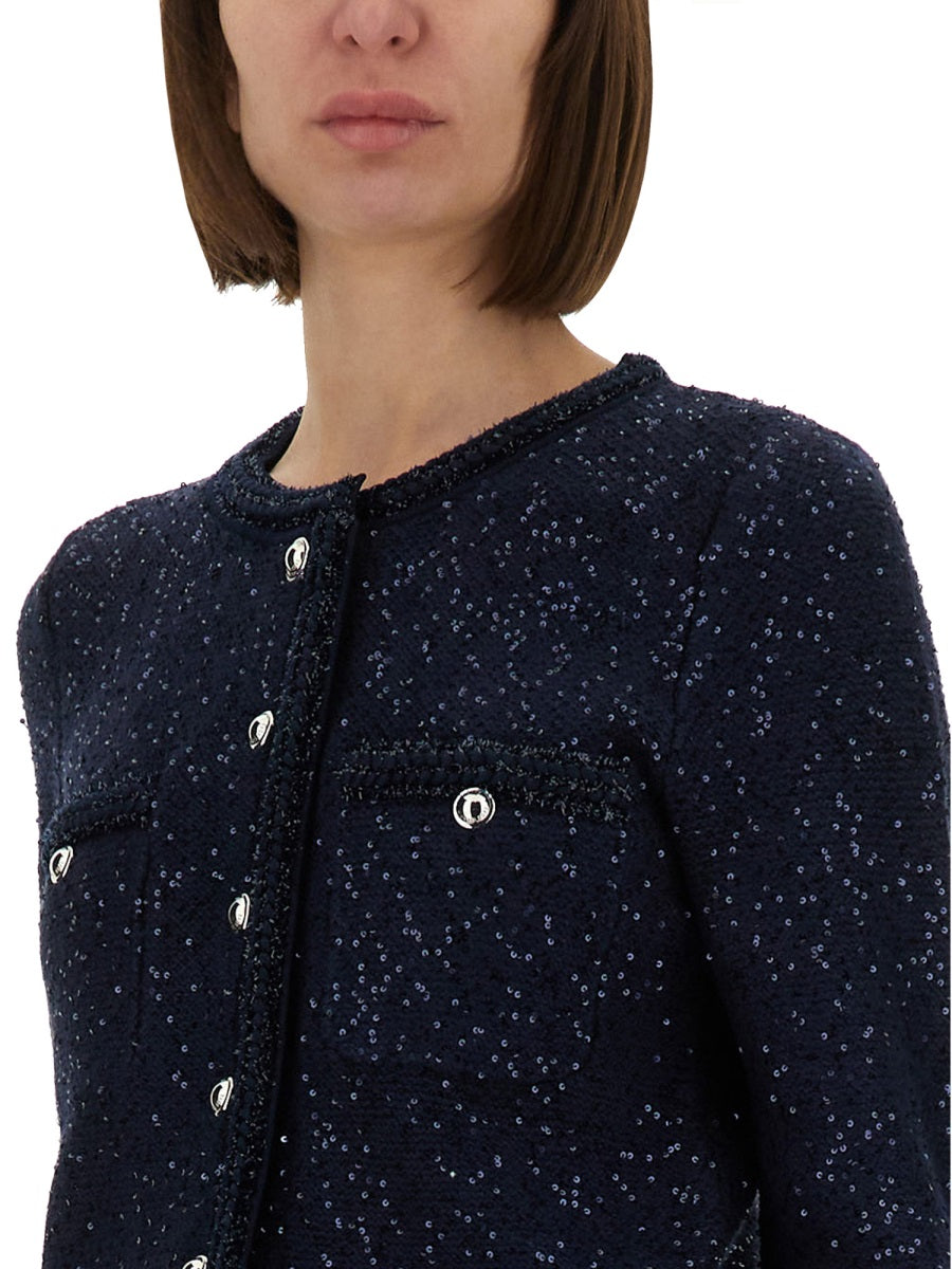 MICHAEL BY MICHAEL KORS Metallic Knit Jacket - Size S