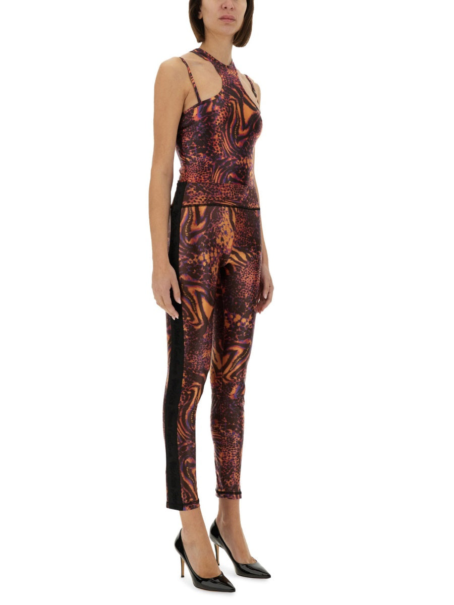 VERSACE JEANS COUTURE Slim Fit Leotard with Print - Size 38 IT