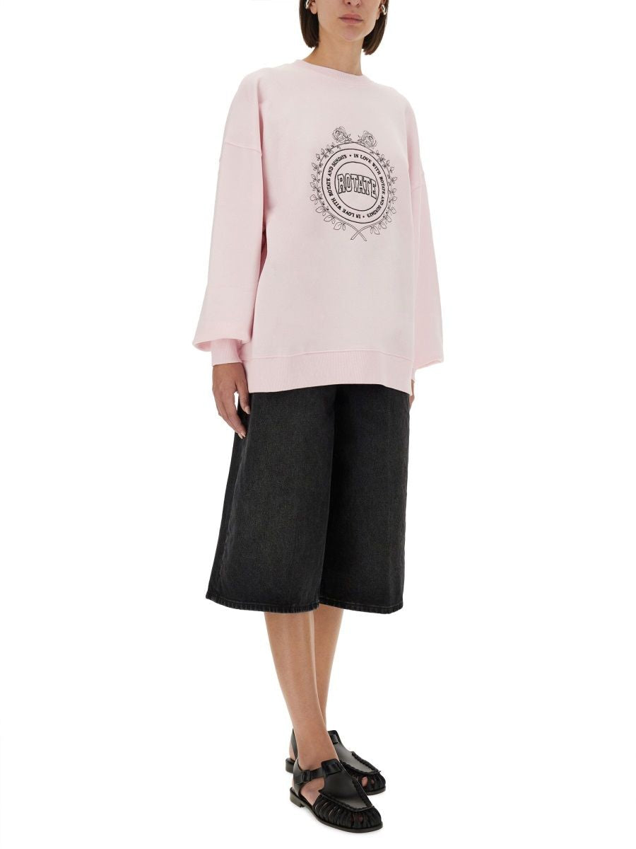 ROTATE BIRGERCHRISTENSEN Organic Cotton Sweatshirt for Women - FW25 Collection