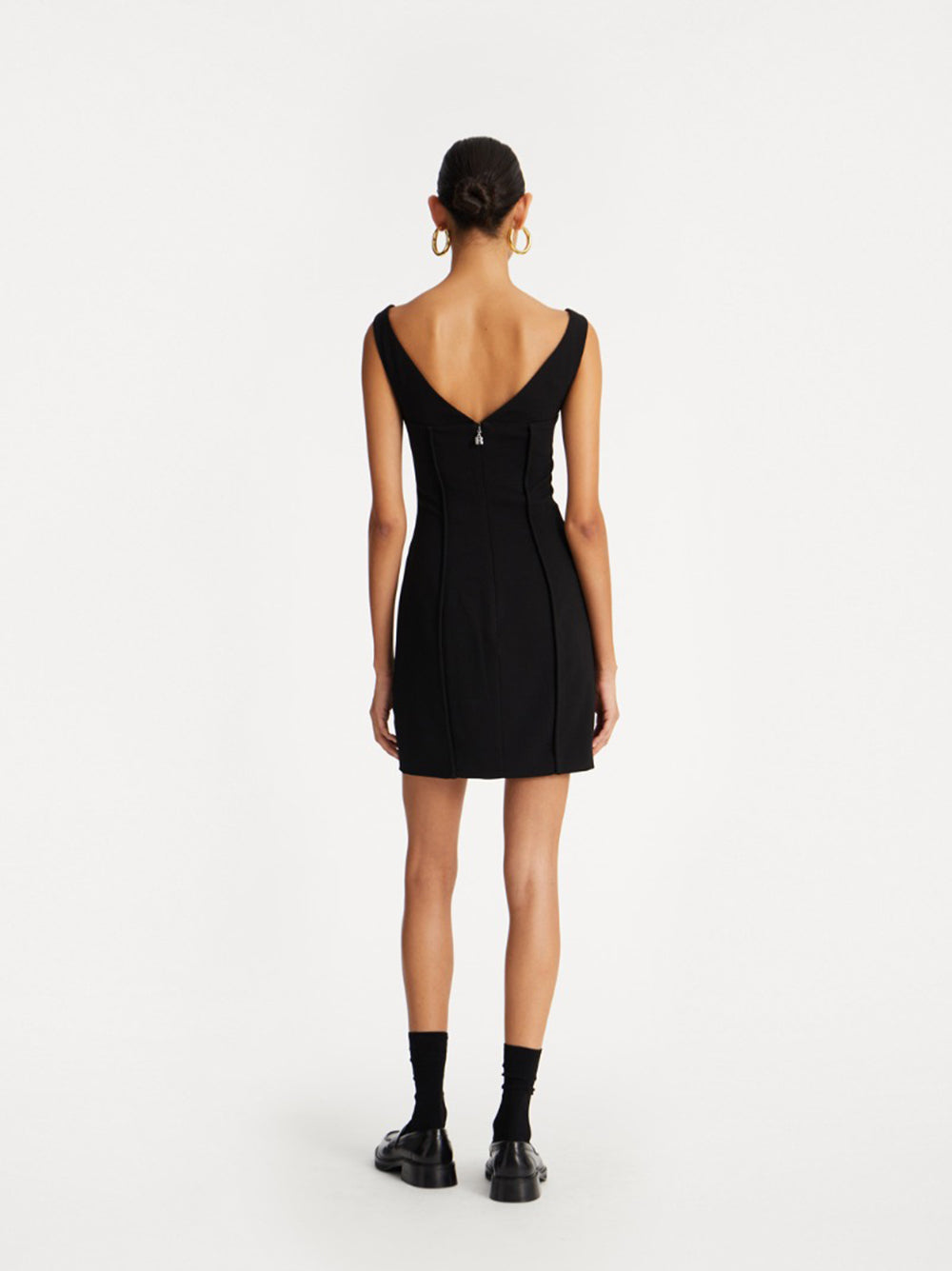 ROTATE BIRGERCHRISTENSEN Off-the-Shoulder Crepe Mini Dress - Size 34