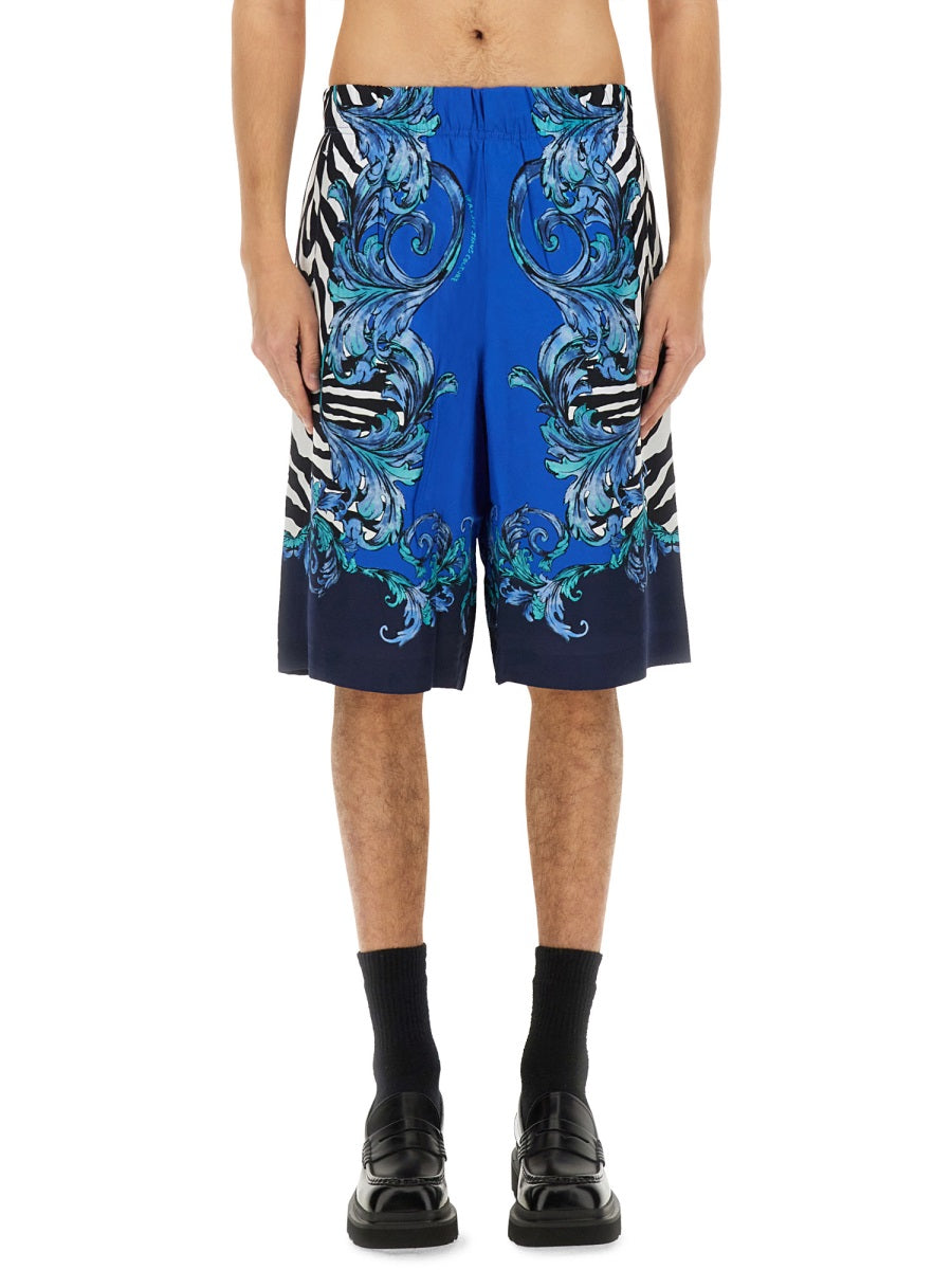 VERSACE JEANS COUTURE Viscose Mini Shorts for Summer Season