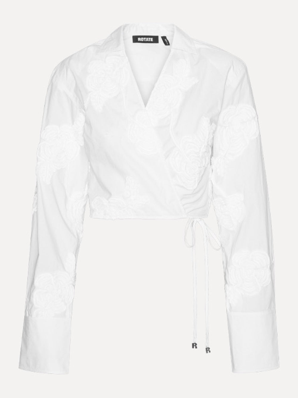 ROTATE BIRGERCHRISTENSEN Wrap Cotton Shirt - Size 34