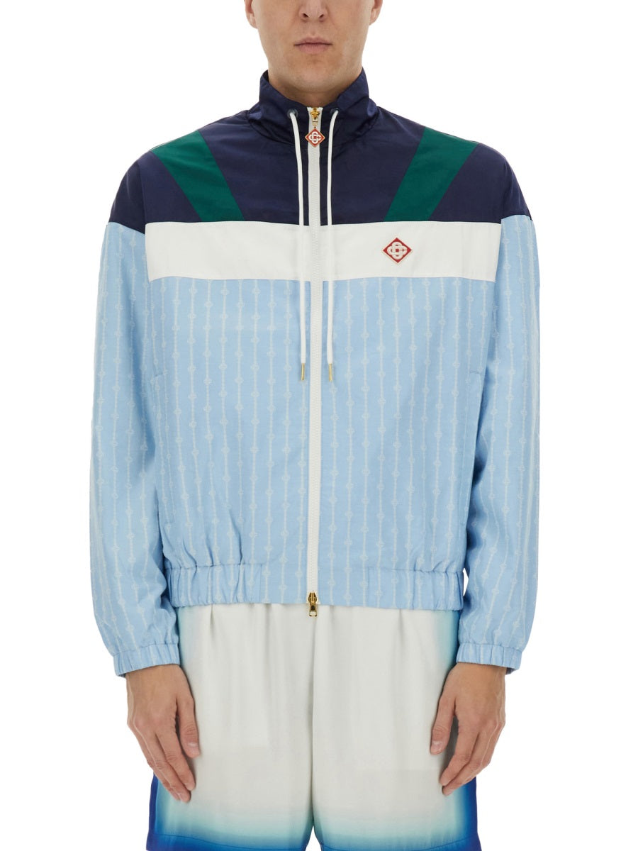 CASABLANCA Pinstripe Laurel Track Jacket - Regular Fit