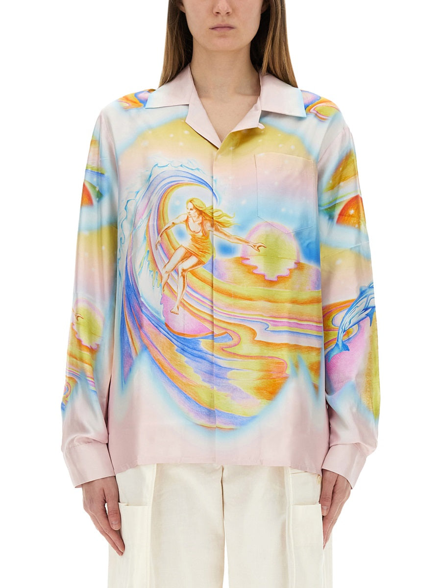 CASABLANCA Psychedelic Nirvana Silk Shirt - Size S