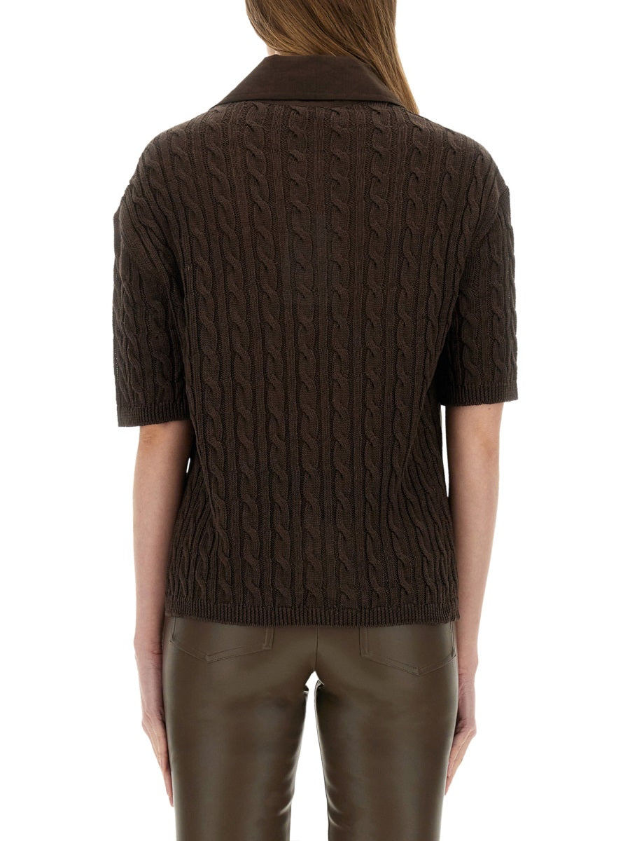 MAX MARA Flaxlinen Polo T-Shirt for Women - Size S