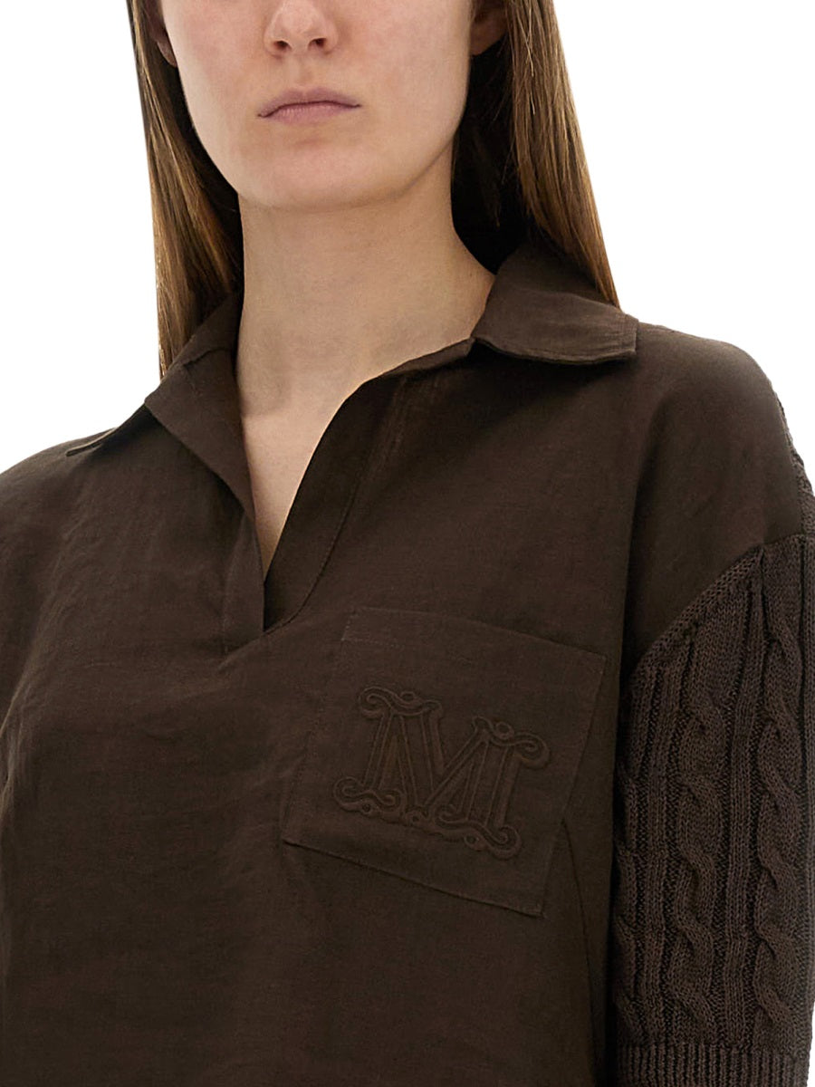 MAX MARA Flaxlinen Polo T-Shirt for Women - Size S