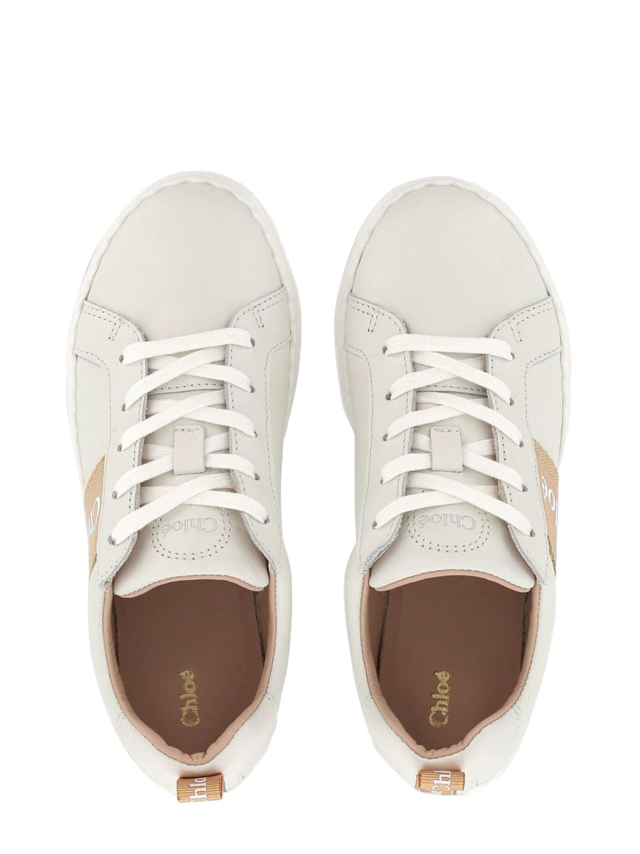 CHLOÉ Mini Leather Sneakers for Girls
