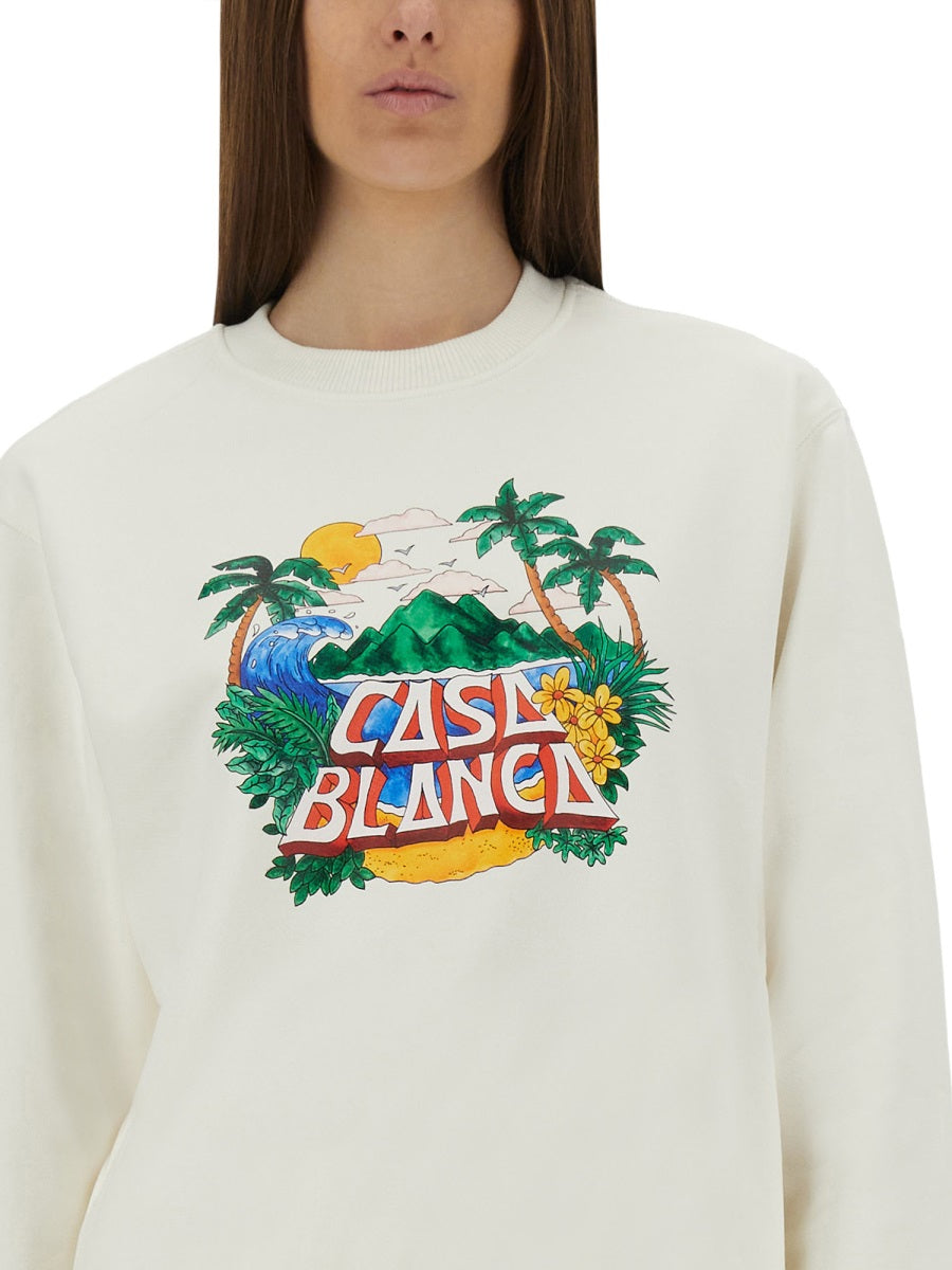 CASABLANCA Home Beach Wave Sweatshirt - Regular Fit, Size S