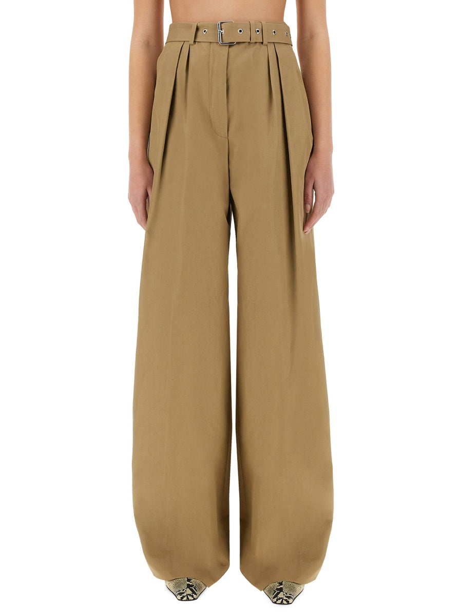 DRIES VAN NOTEN Wide-Leg Pants with Belt - Size 36
