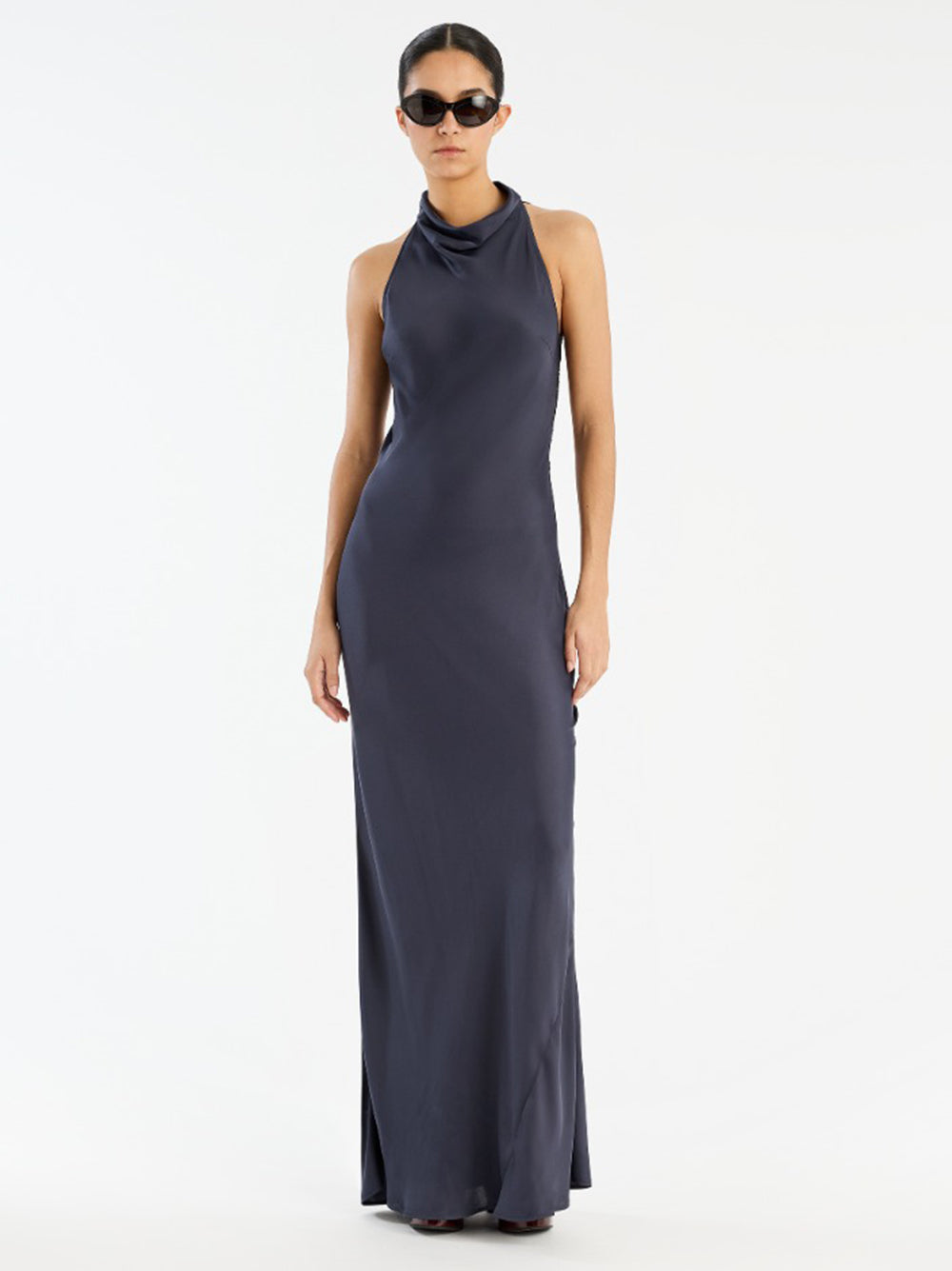 ROTATE BIRGERCHRISTENSEN Lace Maxi Dress with Halter Neck