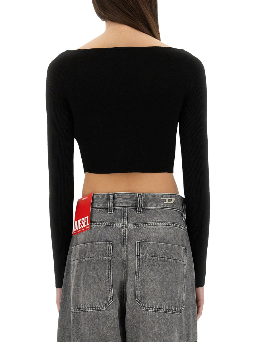 DIESEL Slim Fit Long Sleeve Top - Size S