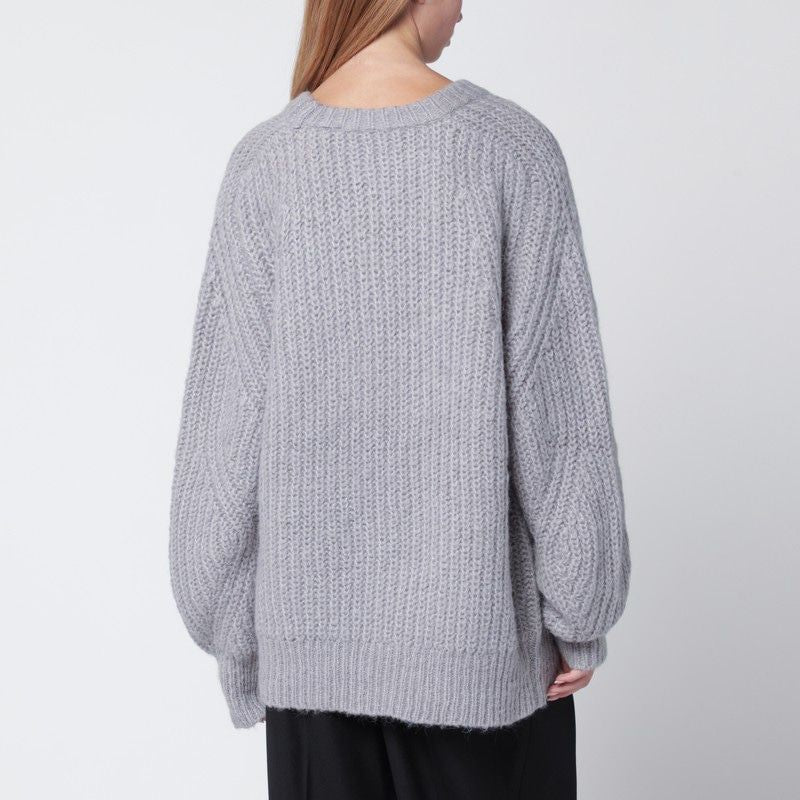 ROTATE BIRGERCHRISTENSEN Oversized Chunky Merino Wool-Blend Crewneck Sweater