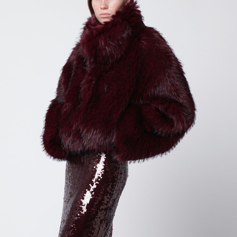 ROTATE BIRGERCHRISTENSEN Mini Faux Fur Short Jacket for Women