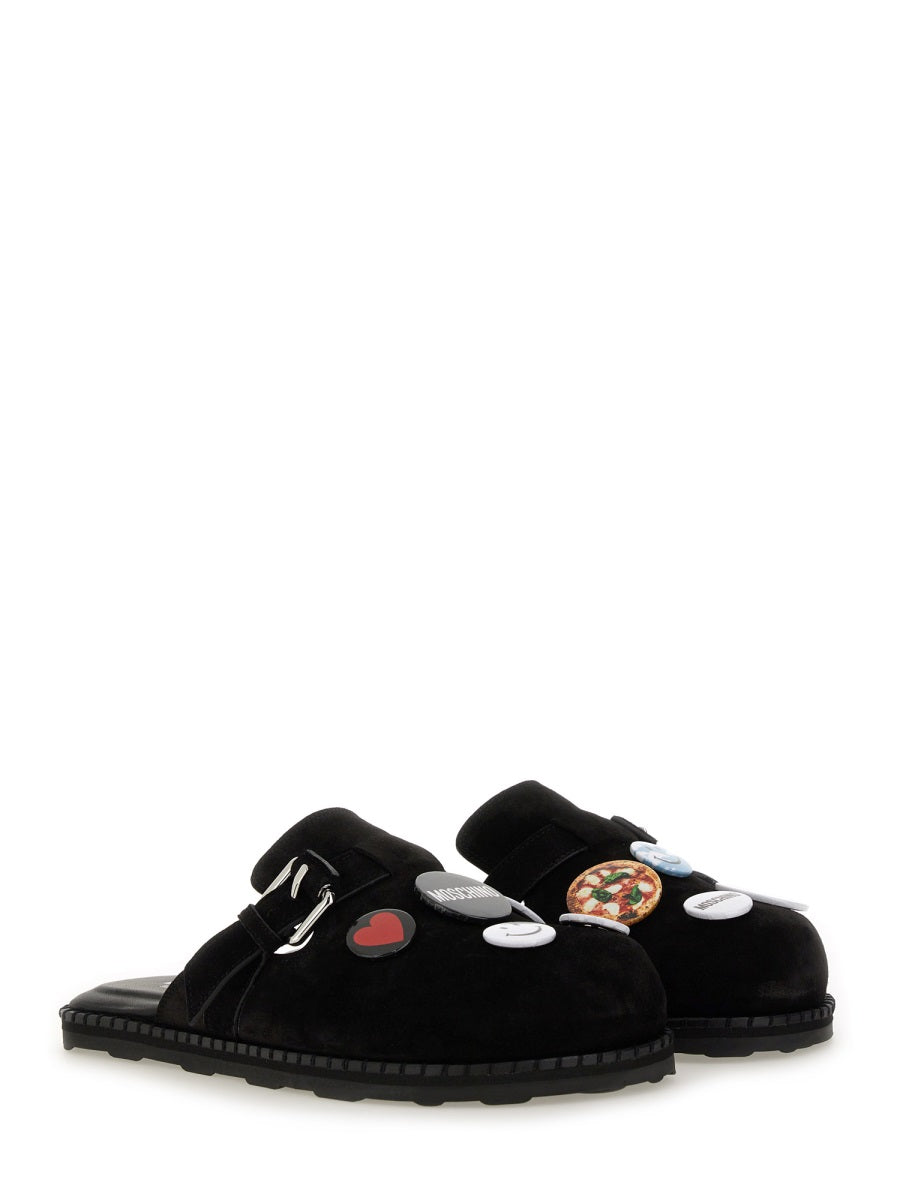 MOSCHINO COUTURE Leather Flats for Women - SS25 Collection