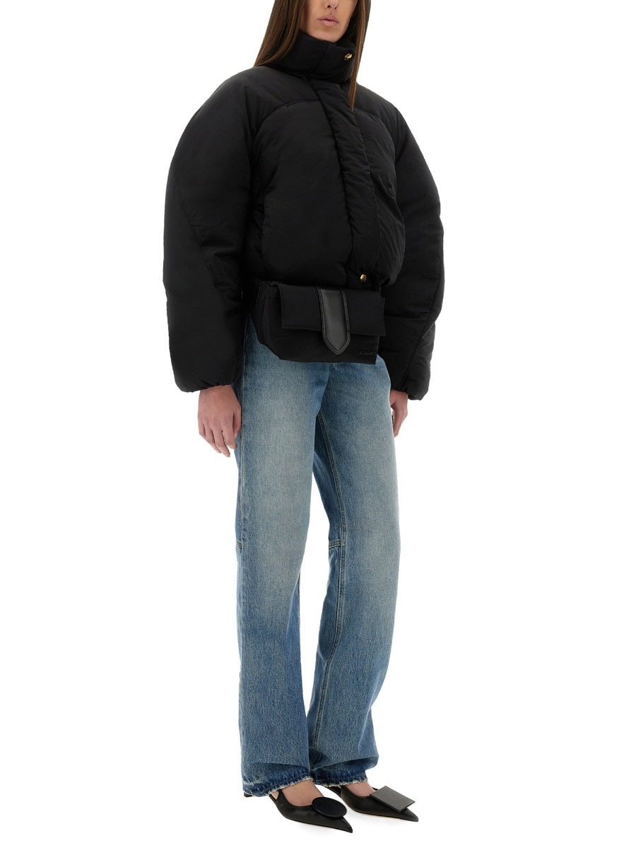 JACQUEMUS Oversized Cropped Mini Puffer Jacket