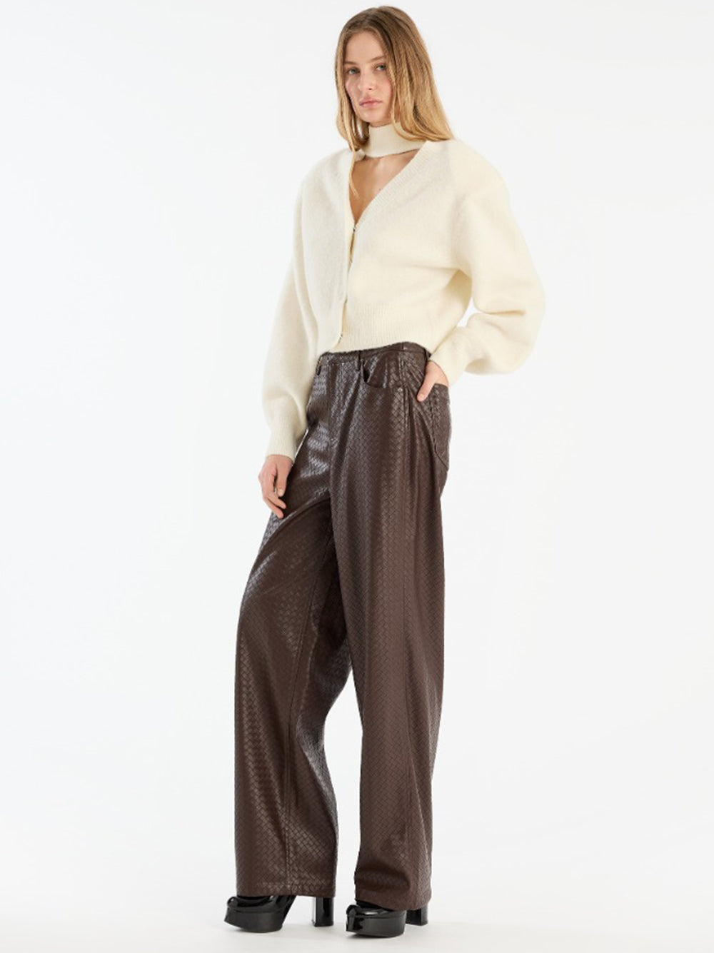 ROTATE BIRGERCHRISTENSEN Knit Scarf Cardigan XS