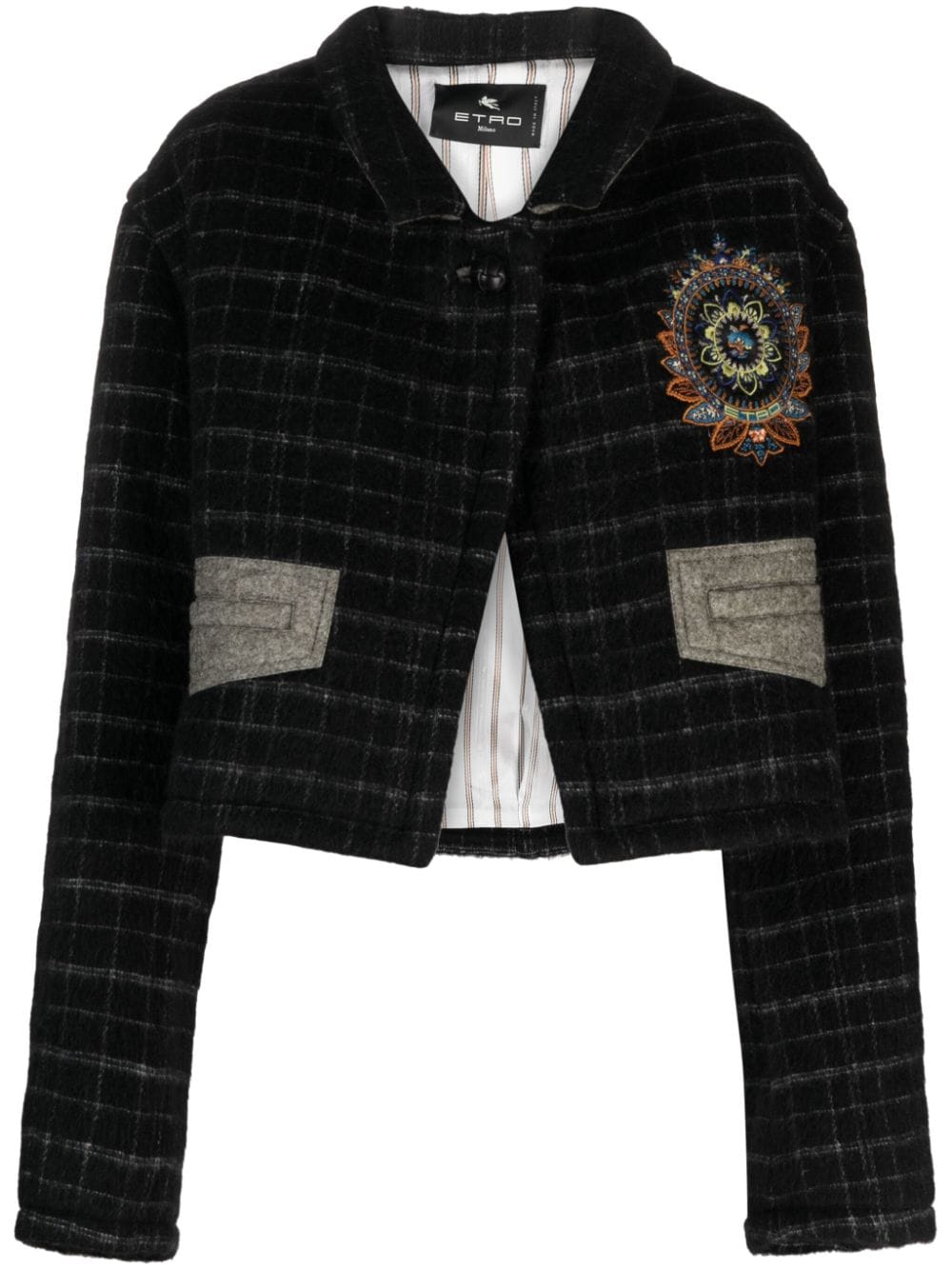 ETRO Cropped Wool Blend Jacket for Women