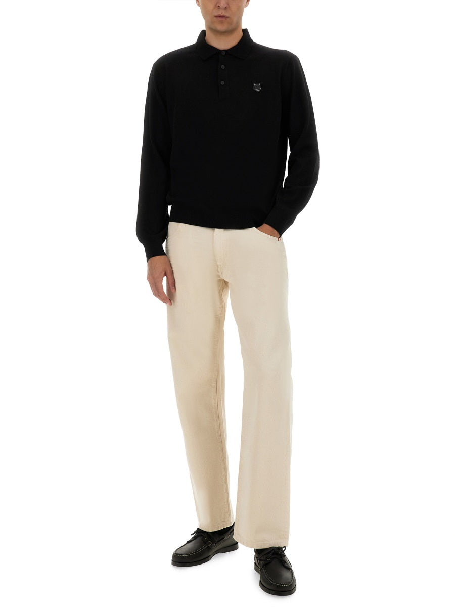 MAISON KITSUNÉ Fox Head Polo Shirt - Size L