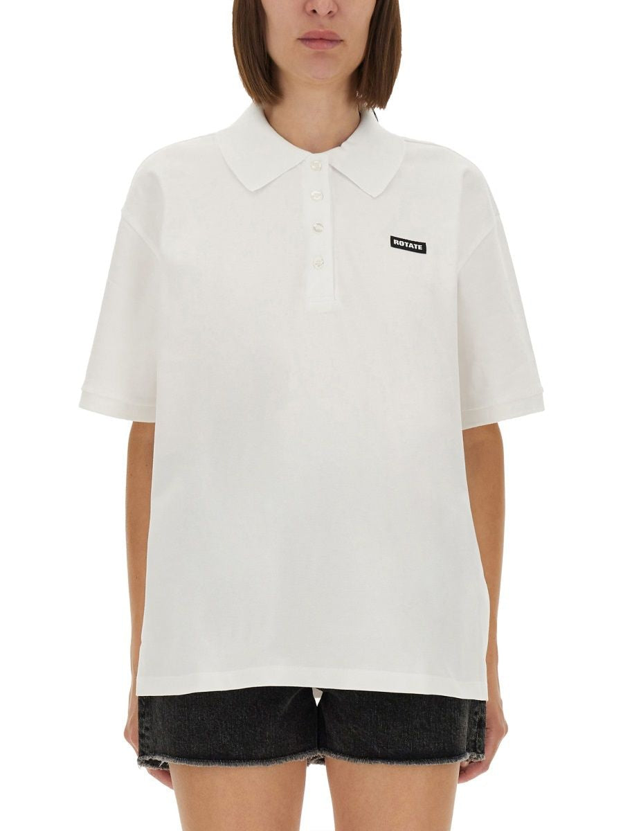 ROTATE BIRGER CHRISTENSEN Organic Cotton Polo Shirt - Size S