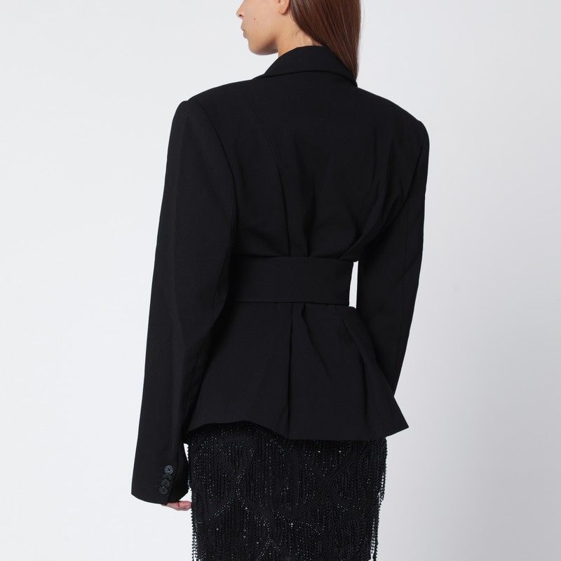 ROTATE BIRGERCHRISTENSEN Single-Breasted Jacket with Belt - Women’s Fashion