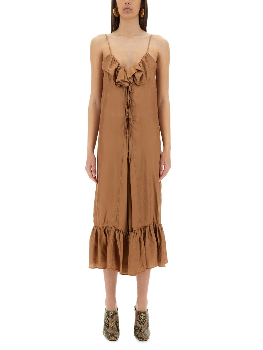 DRIES VAN NOTEN Relaxed Fit Ruffle Petticoat Dress - Size 38