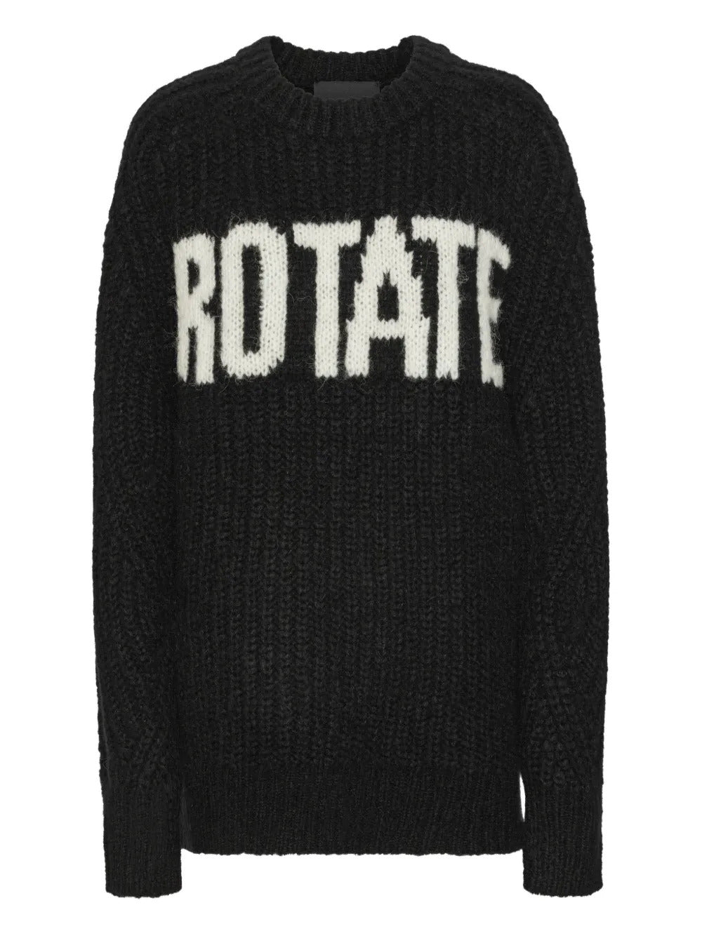 ROTATE BIRGERCHRISTENSEN Knit Logo Sweater - Crew Neck, Size XS