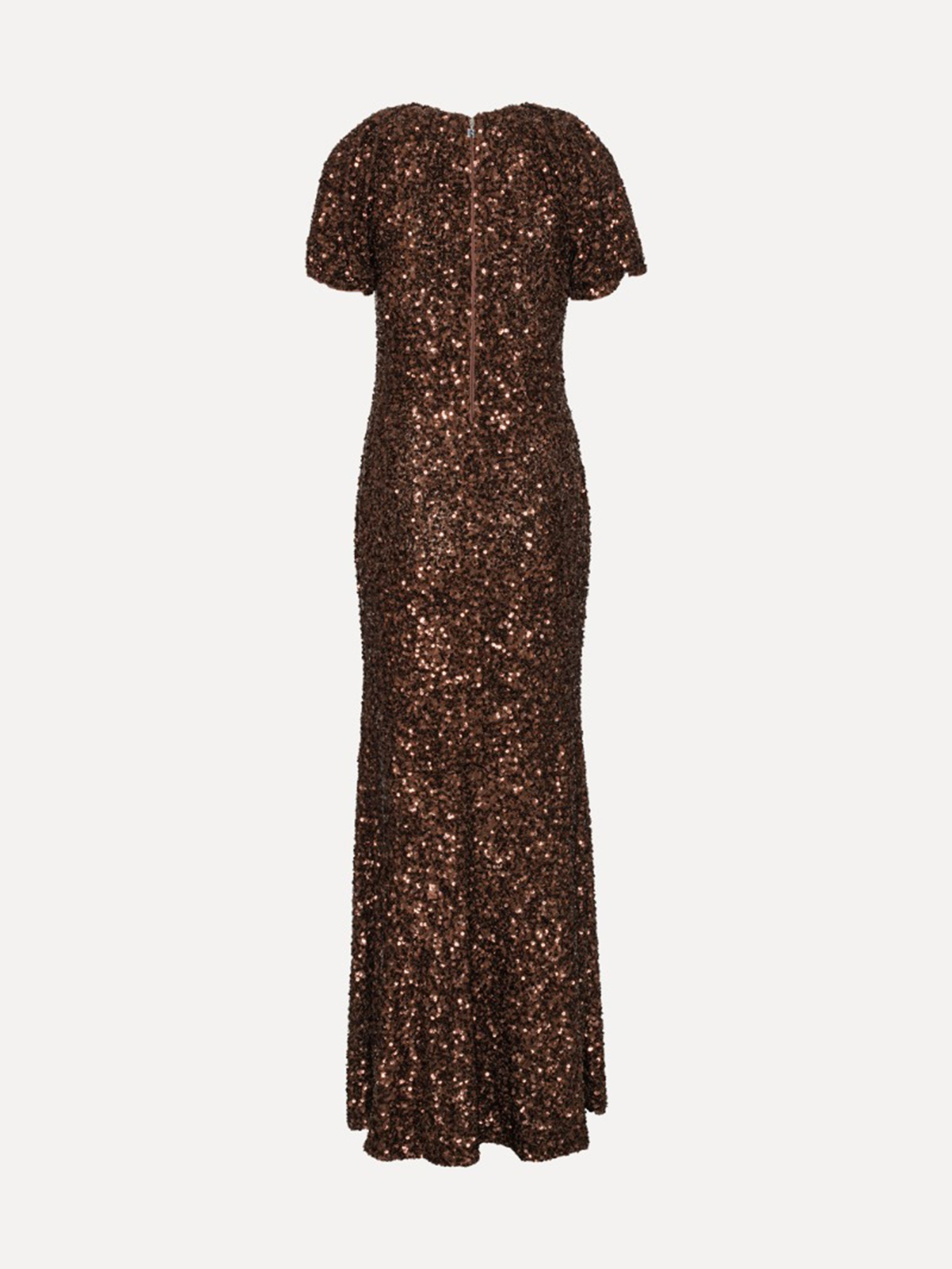 ROTATE BIRGERCHRISTENSEN V-Neck Sequined Midi Dress